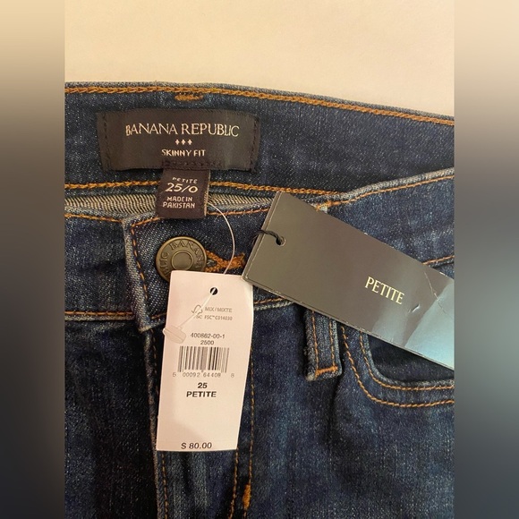 NWT Banana Republic Vintage Stretch Skinny Mid Rise Jeans Size 25 - Picture 6 of 11